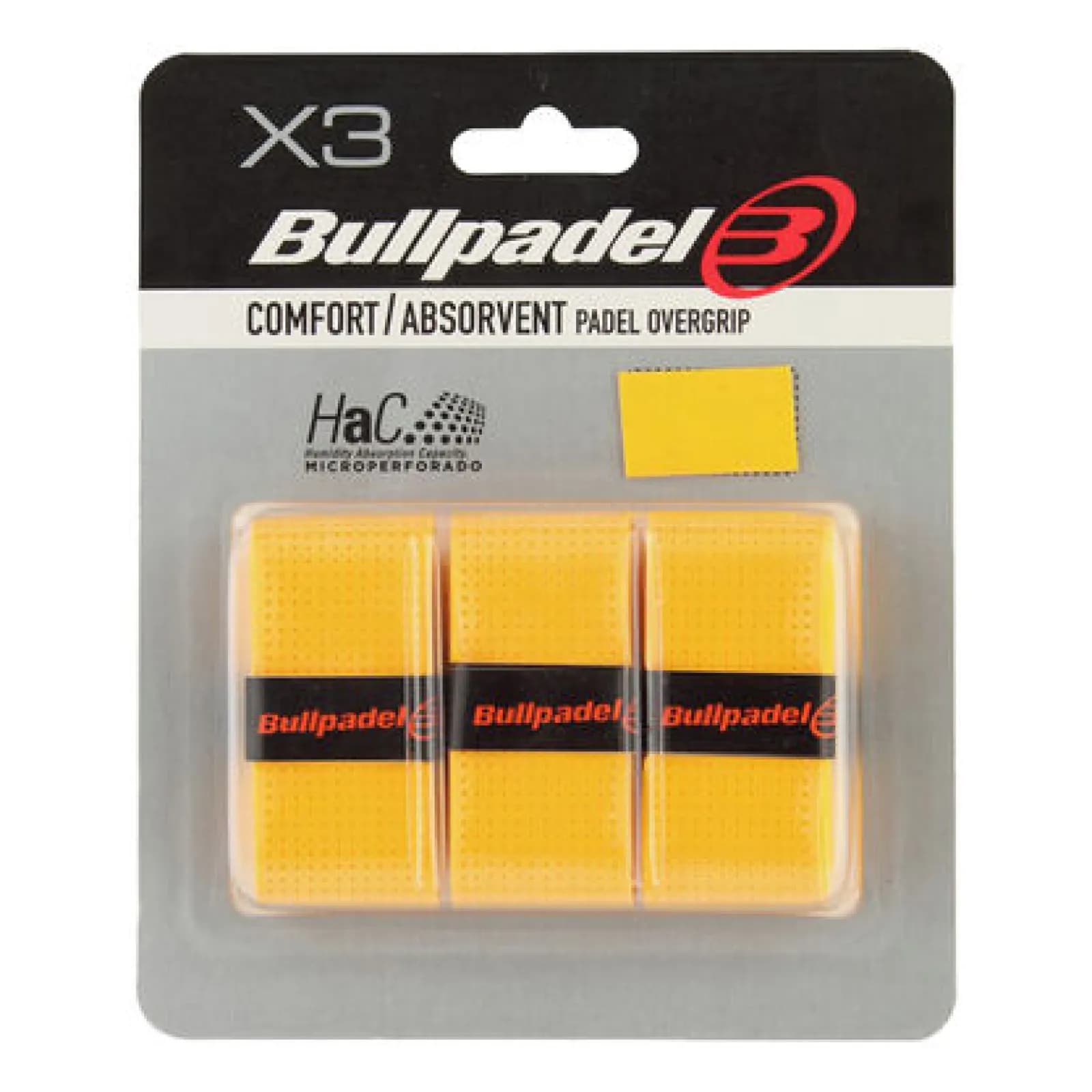 Bullpadel GB1201 Comfort perforowane 3 szt. yellow
