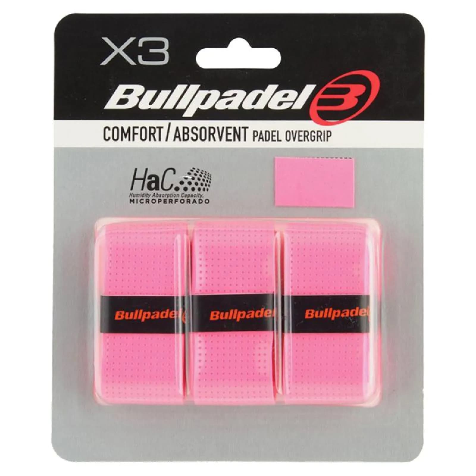 Bullpadel GB1201 Comfort perforowane fluo 3 szt. pink